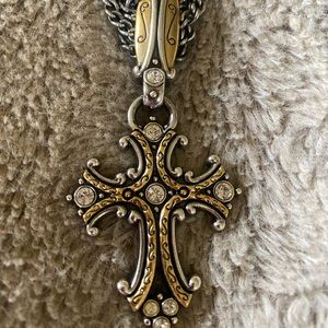 Brighton 2-toned cross necklace